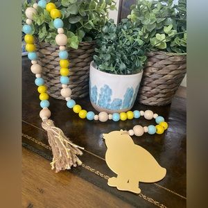 Wood bead garland